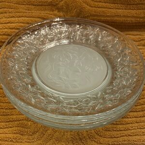 Princess House Fantasia (4) luncheon Glass Plates
